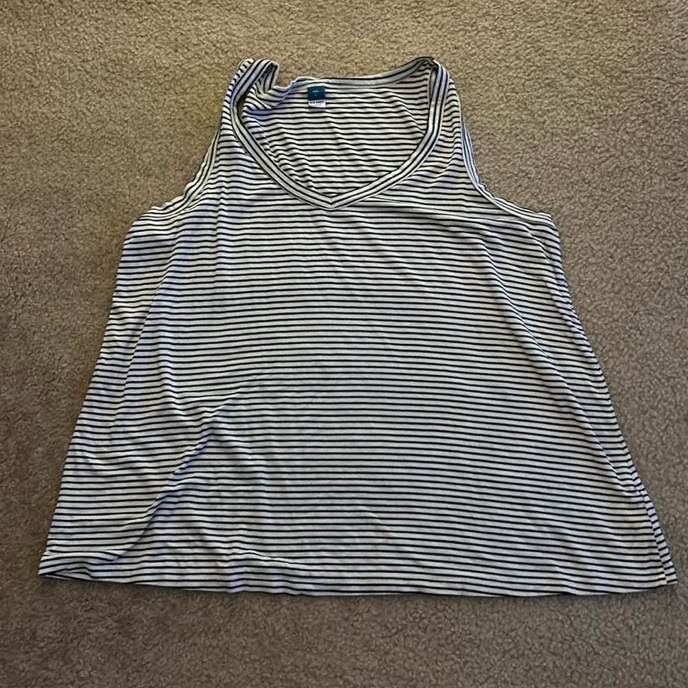 Old Navy Luxe Striped V-Neck Tank
